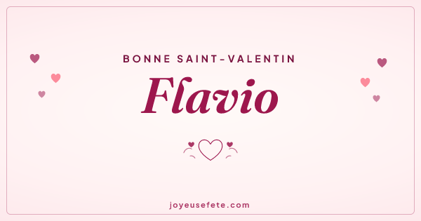 Image « Bonne Saint-Valentin Flavio » au format large