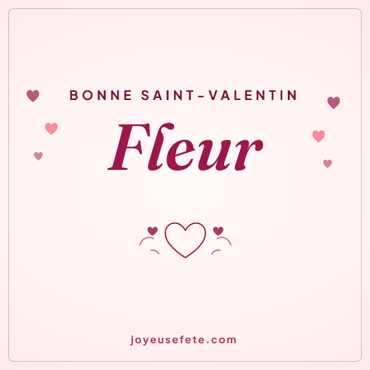 Image carrée « Bonne Saint-Valentin Fleur » pour WhatsApp