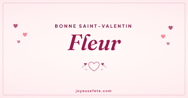 Image « Bonne Saint-Valentin Fleur » au format large