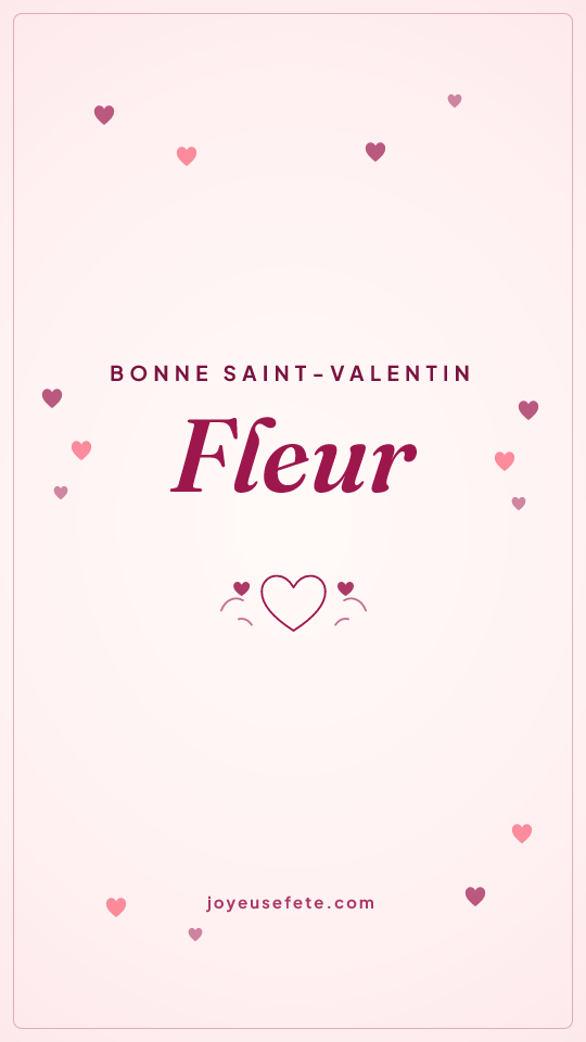 Image « Bonne Saint-Valentin Fleur » au format story
