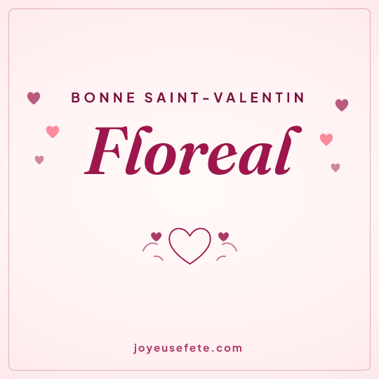 Image carrée « Bonne Saint-Valentin Floreal » pour WhatsApp