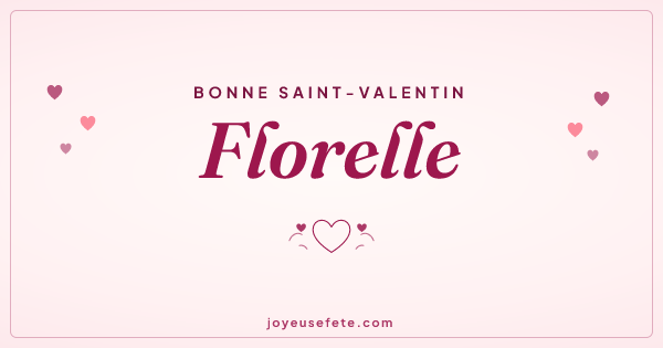 Image « Bonne Saint-Valentin Florelle » au format large