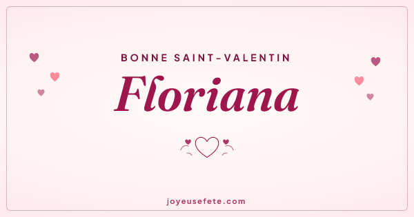 Image « Bonne Saint-Valentin Floriana » au format large