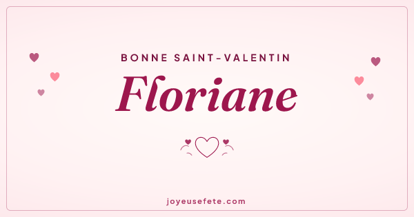 Image « Bonne Saint-Valentin Floriane » au format large