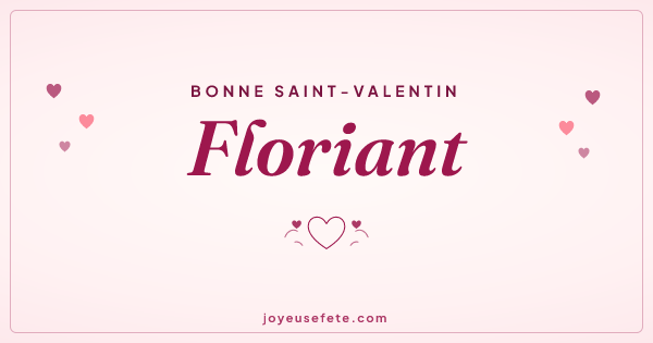Image « Bonne Saint-Valentin Floriant » au format large