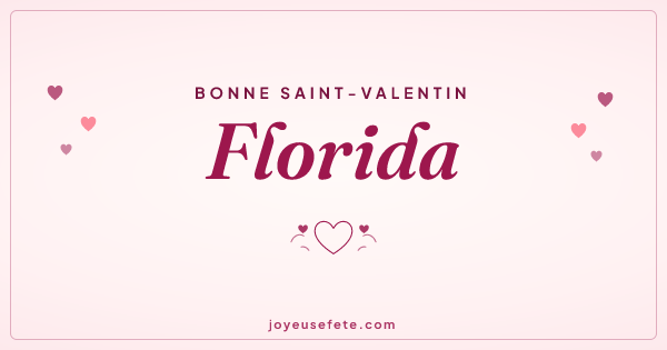 Image « Bonne Saint-Valentin Florida » au format large