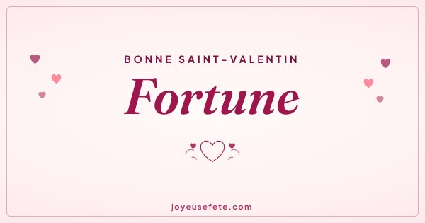 Image « Bonne Saint-Valentin Fortune » au format large