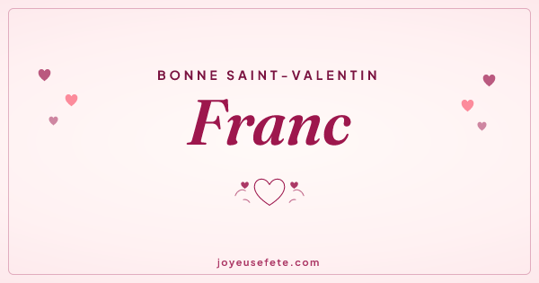 Image « Bonne Saint-Valentin Franc » au format large