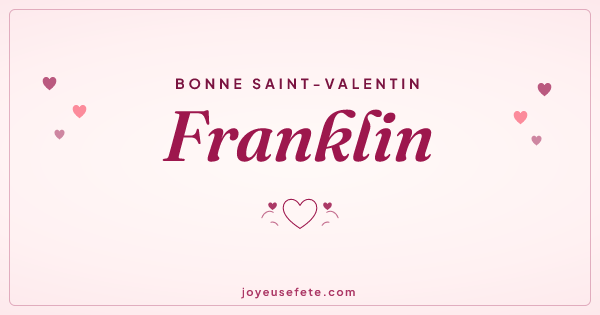 Image « Bonne Saint-Valentin Franklin » au format large