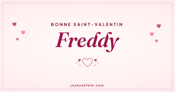 Image « Bonne Saint-Valentin Freddy » au format large