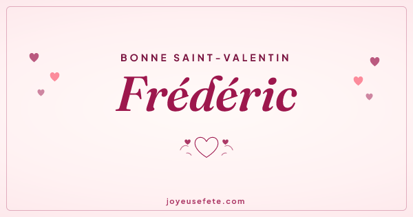 Image « Bonne Saint-Valentin Frédéric » au format large