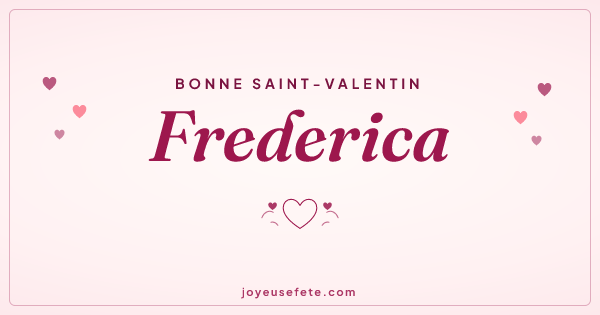 Image « Bonne Saint-Valentin Frederica » au format large