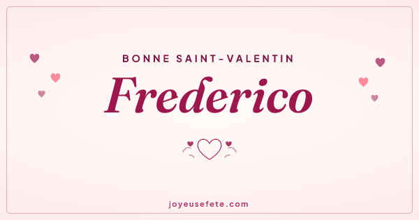 Image « Bonne Saint-Valentin Frederico » au format large