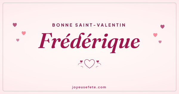 Image « Bonne Saint-Valentin Frédérique » au format large