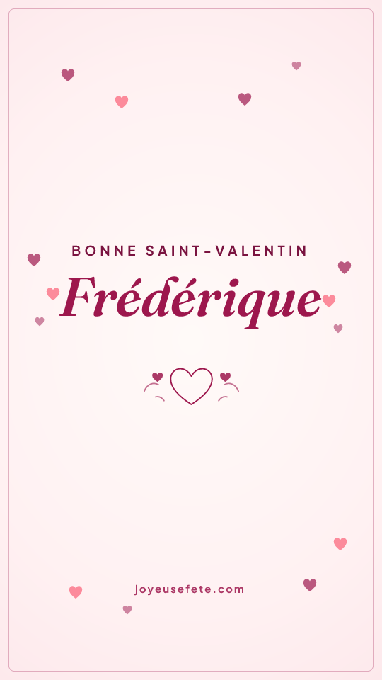 Image « Bonne Saint-Valentin Frédérique » au format story