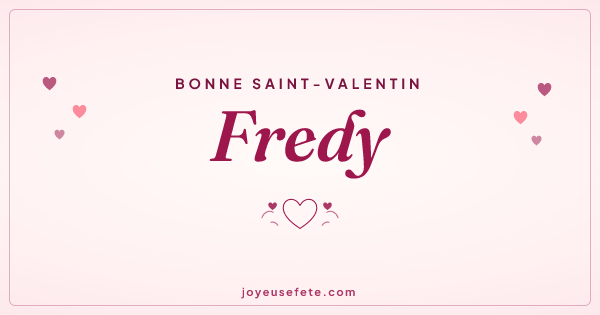 Image « Bonne Saint-Valentin Fredy » au format large