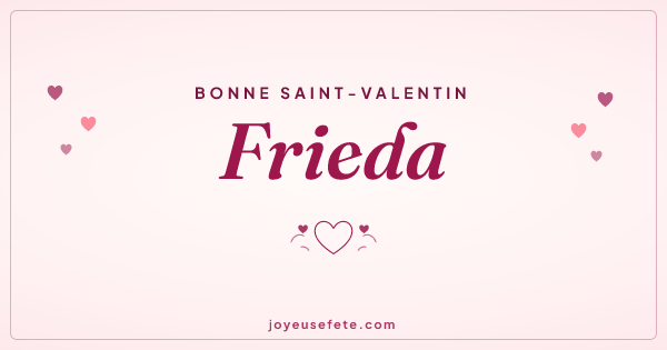 Image « Bonne Saint-Valentin Frieda » au format large