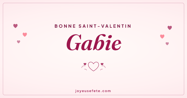 Image « Bonne Saint-Valentin Gabie » au format large