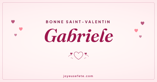 Image « Bonne Saint-Valentin Gabriele » au format large