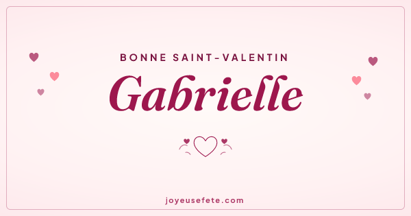 Image « Bonne Saint-Valentin Gabrielle » au format large