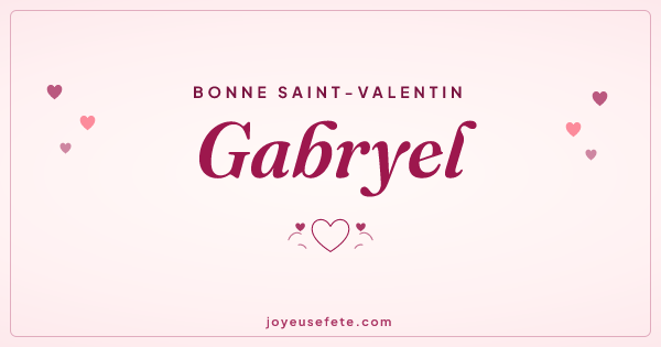 Image « Bonne Saint-Valentin Gabryel » au format large