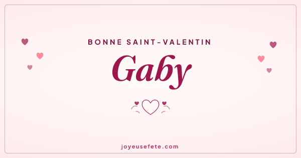 Image « Bonne Saint-Valentin Gaby » au format large