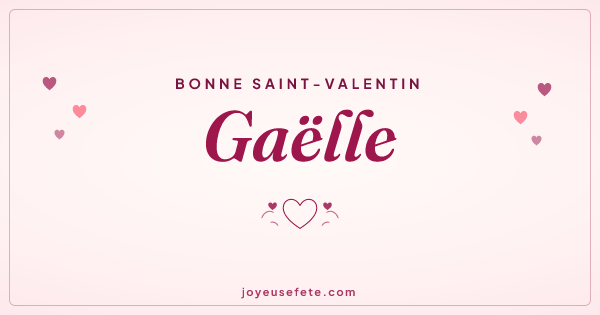 Image « Bonne Saint-Valentin Gaëlle » au format large