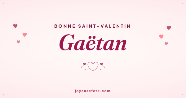 Image « Bonne Saint-Valentin Gaëtan » au format large