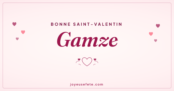 Image « Bonne Saint-Valentin Gamze » au format large