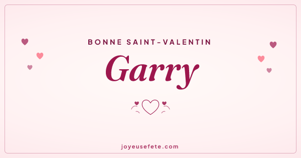 Image « Bonne Saint-Valentin Garry » au format large