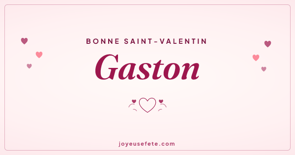 Image « Bonne Saint-Valentin Gaston » au format large