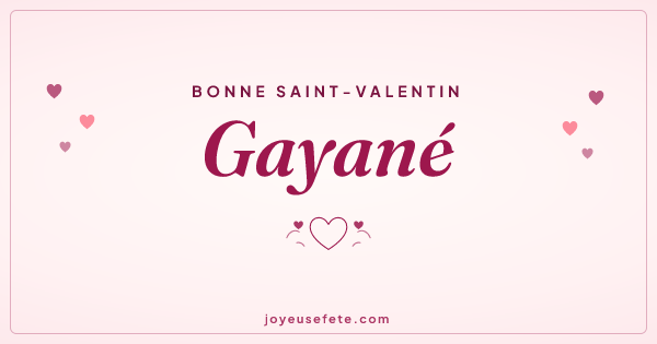Image « Bonne Saint-Valentin Gayané » au format large