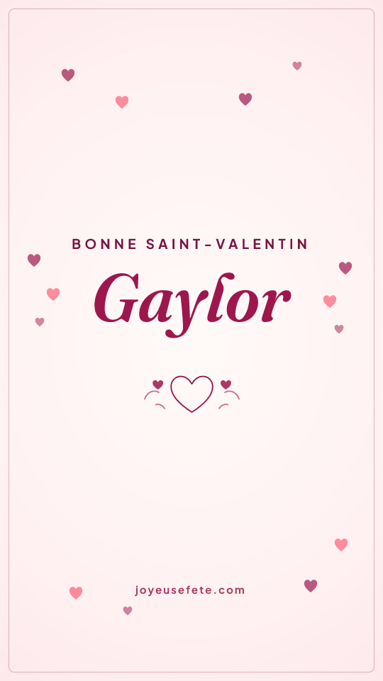 Image « Bonne Saint-Valentin Gaylor » au format story