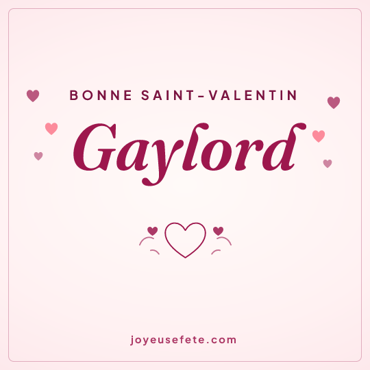 Image carrée « Bonne Saint-Valentin Gaylord » pour WhatsApp