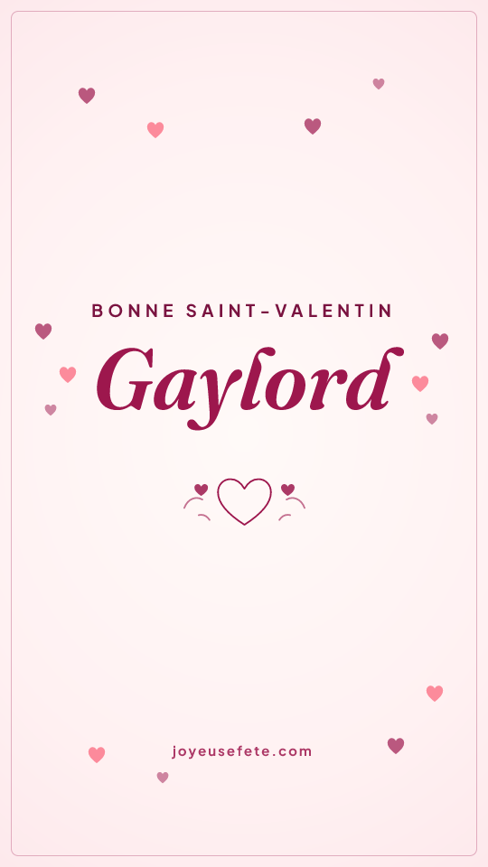 Image « Bonne Saint-Valentin Gaylord » au format story