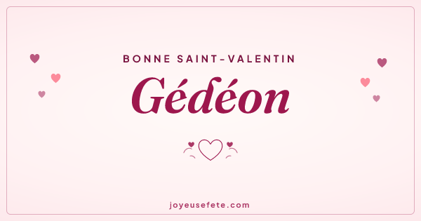 Image « Bonne Saint-Valentin Gédéon » au format large