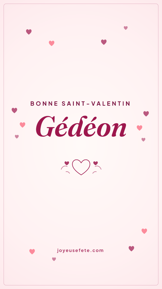 Image « Bonne Saint-Valentin Gédéon » au format story