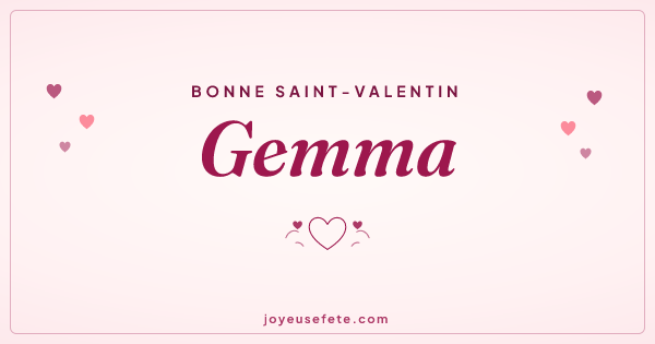 Image « Bonne Saint-Valentin Gemma » au format large