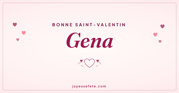 Image « Bonne Saint-Valentin Gena » au format large