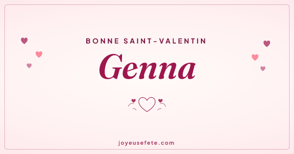Image « Bonne Saint-Valentin Genna » au format large