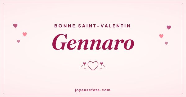 Image « Bonne Saint-Valentin Gennaro » au format large
