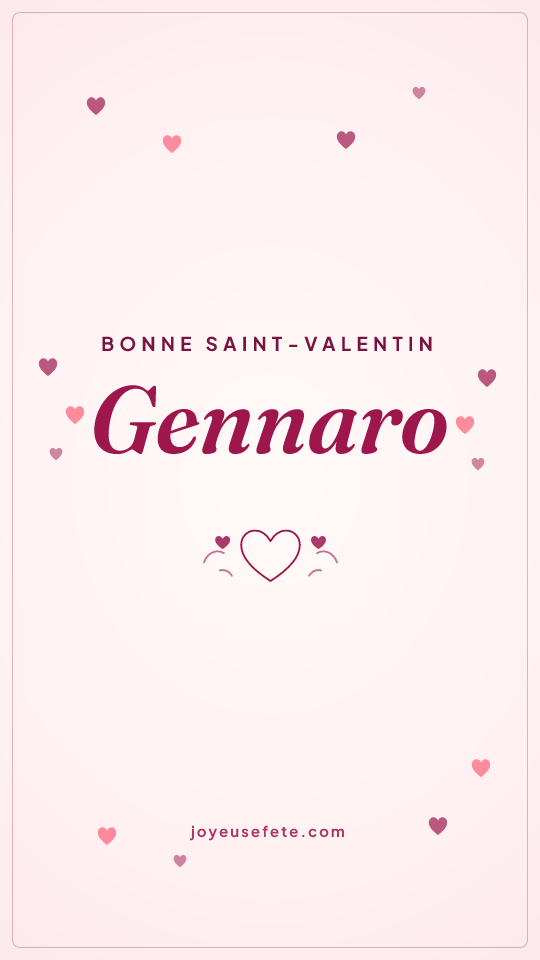 Image « Bonne Saint-Valentin Gennaro » au format story