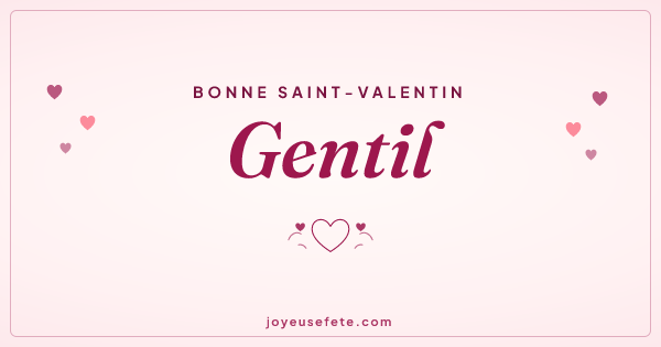 Image « Bonne Saint-Valentin Gentil » au format large