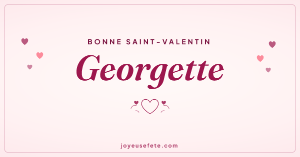 Image « Bonne Saint-Valentin Georgette » au format large