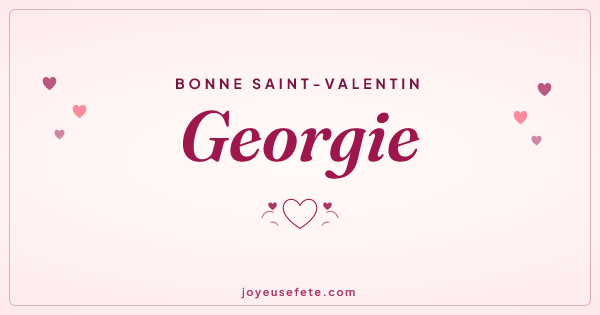 Image « Bonne Saint-Valentin Georgie » au format large