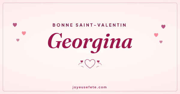 Image « Bonne Saint-Valentin Georgina » au format large