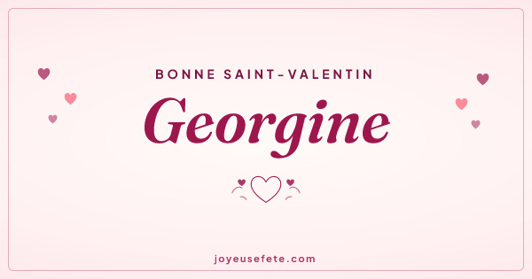 Image « Bonne Saint-Valentin Georgine » au format large
