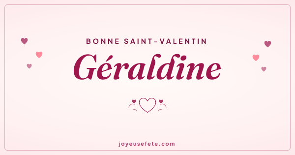 Image « Bonne Saint-Valentin Géraldine » au format large