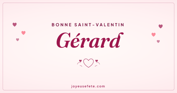 Image « Bonne Saint-Valentin Gérard » au format large
