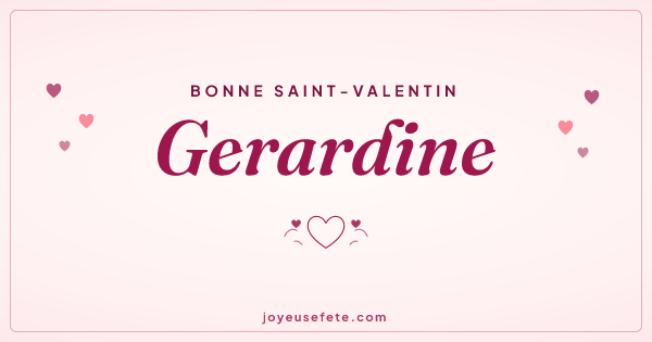 Image « Bonne Saint-Valentin Gerardine » au format large